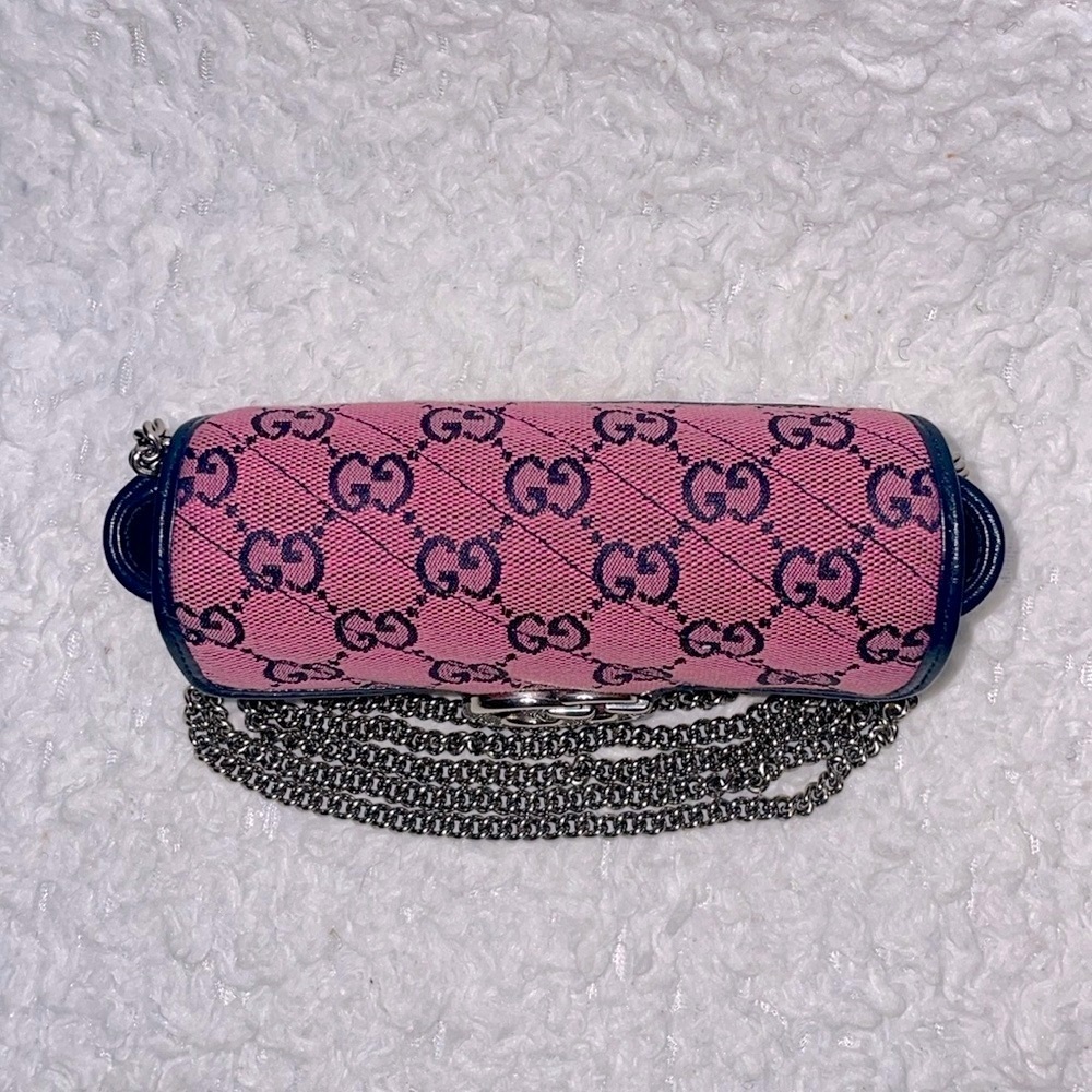Gucci Guccissima GG Marmont Multicolor Colorblock Quilted Super Mini Bag 476433 - Picture 12 of 17